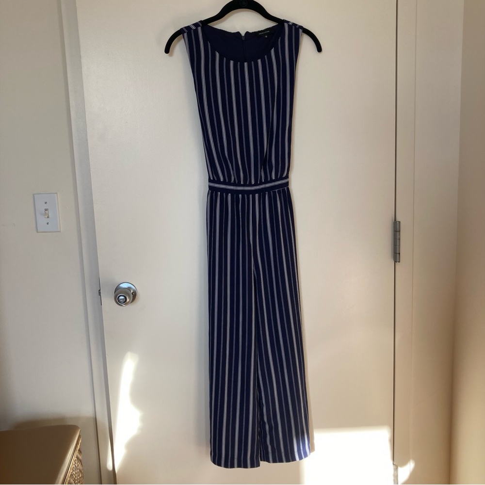 New Look Blue Striped Jumpsuit